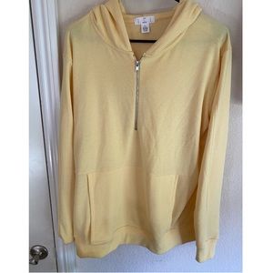 Yellow Hoodie W/ Front Mod Zipper